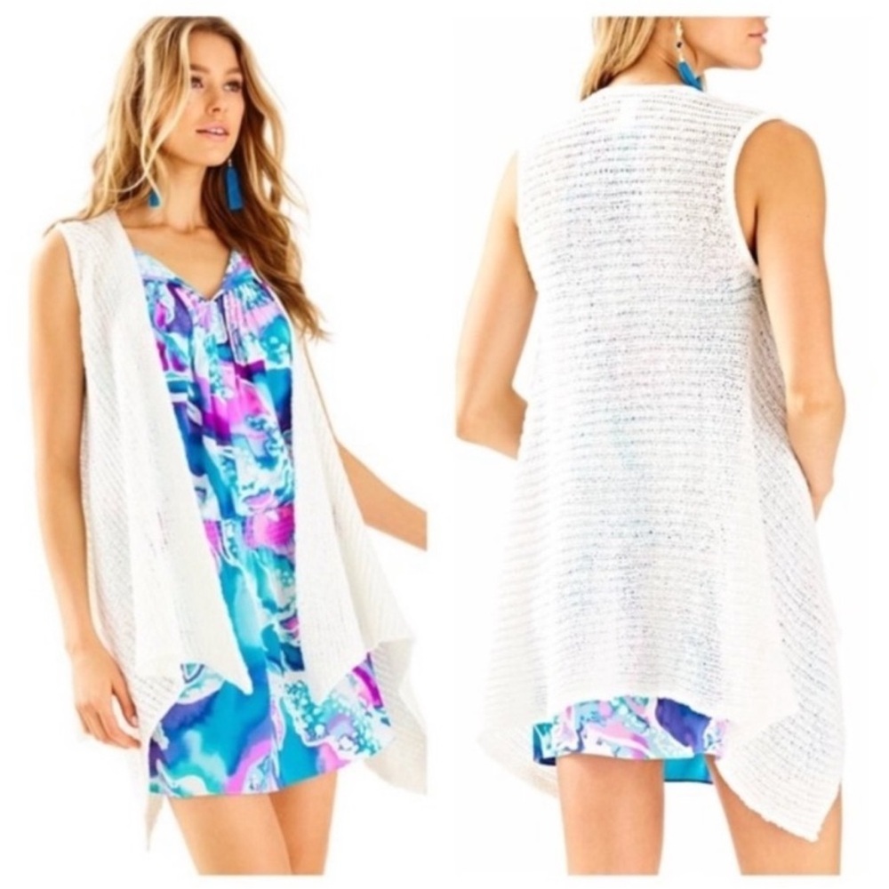 Lilly Pulitzer | Kingston White Sweater Vest XL